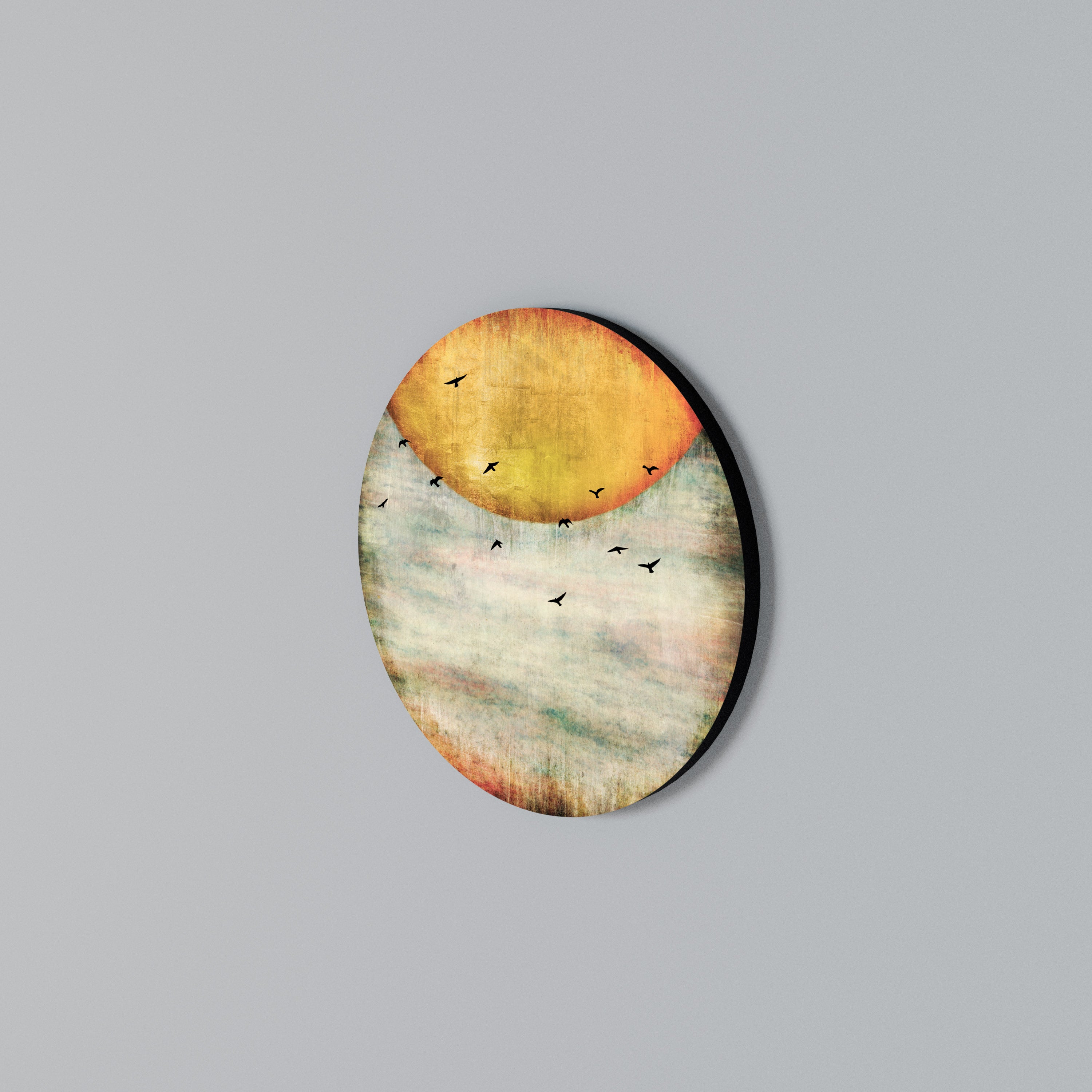 UP TO THE SUN Rund väggdekor