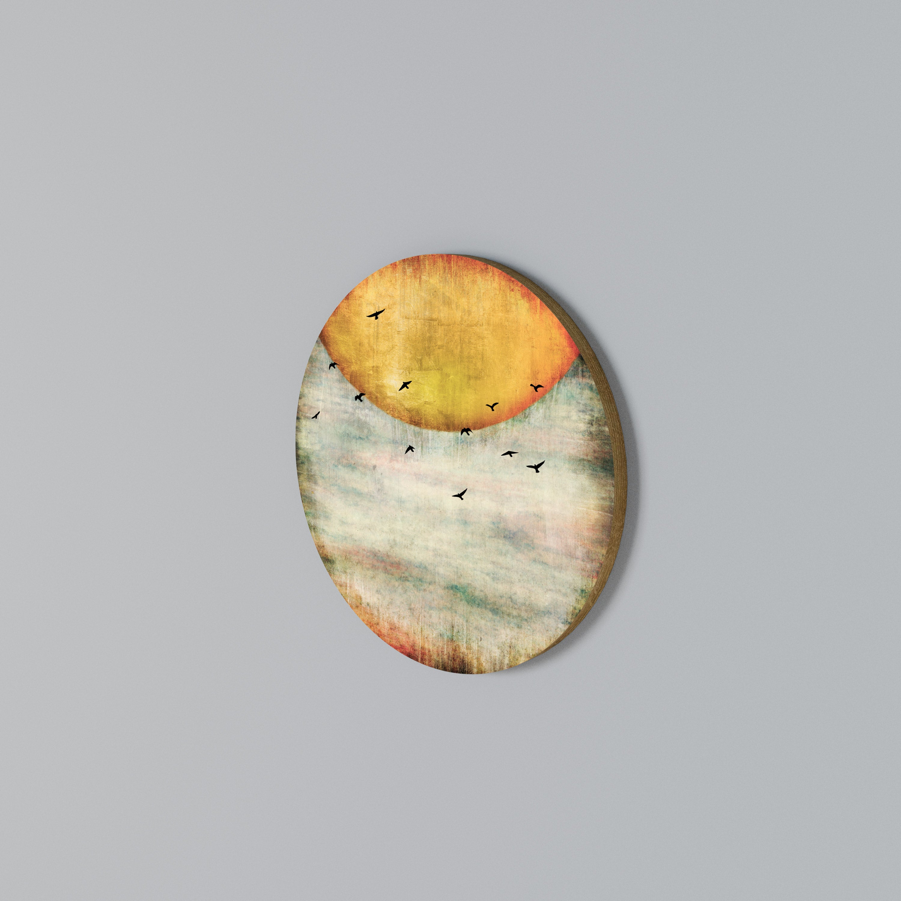 UP TO THE SUN Rund väggdekor