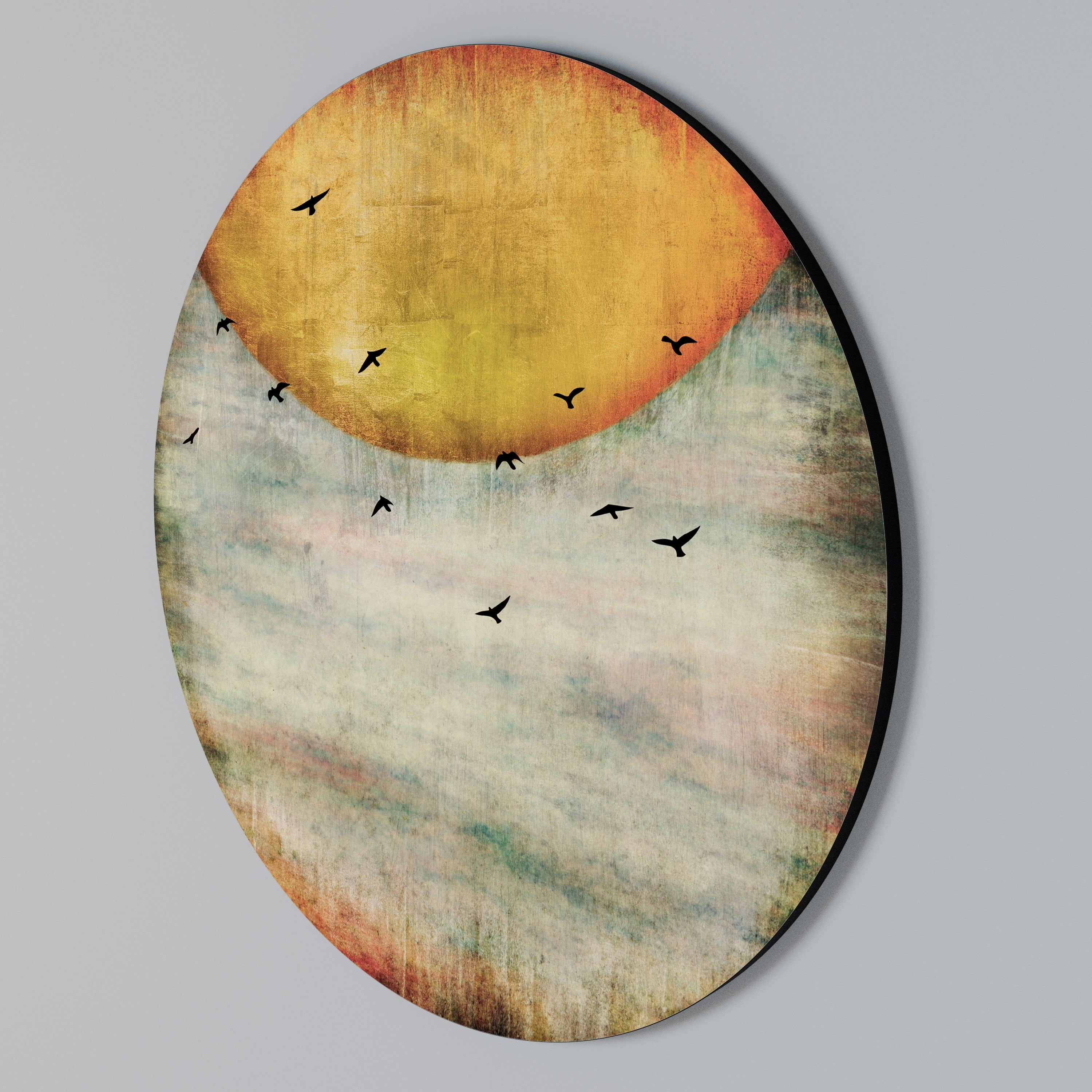 UP TO THE SUN Rund väggdekor