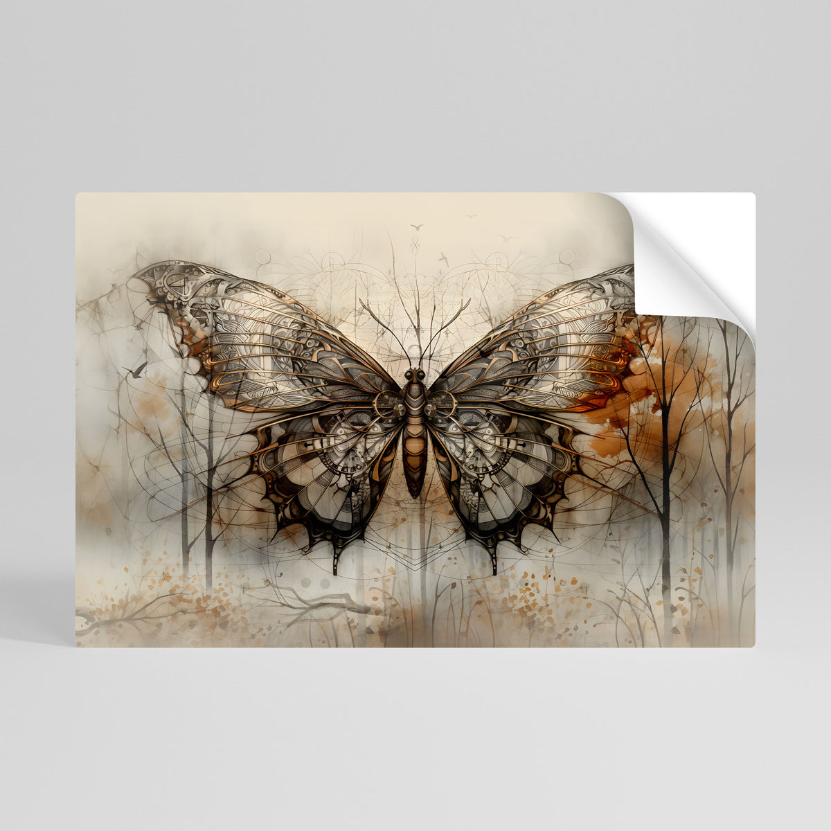 MECHANICAL BEAUTY UNVEILED Självhäftande Horisontell Poster