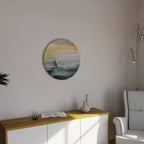 HERON IN FLY Round Wall Art