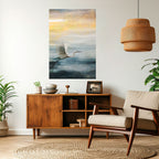 HERON IN FLY Peel and Stick Vertical Poster