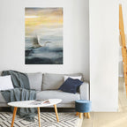 HERON IN FLY Peel and Stick Vertical Poster