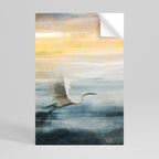 HERON IN FLY Peel and Stick Vertical Poster