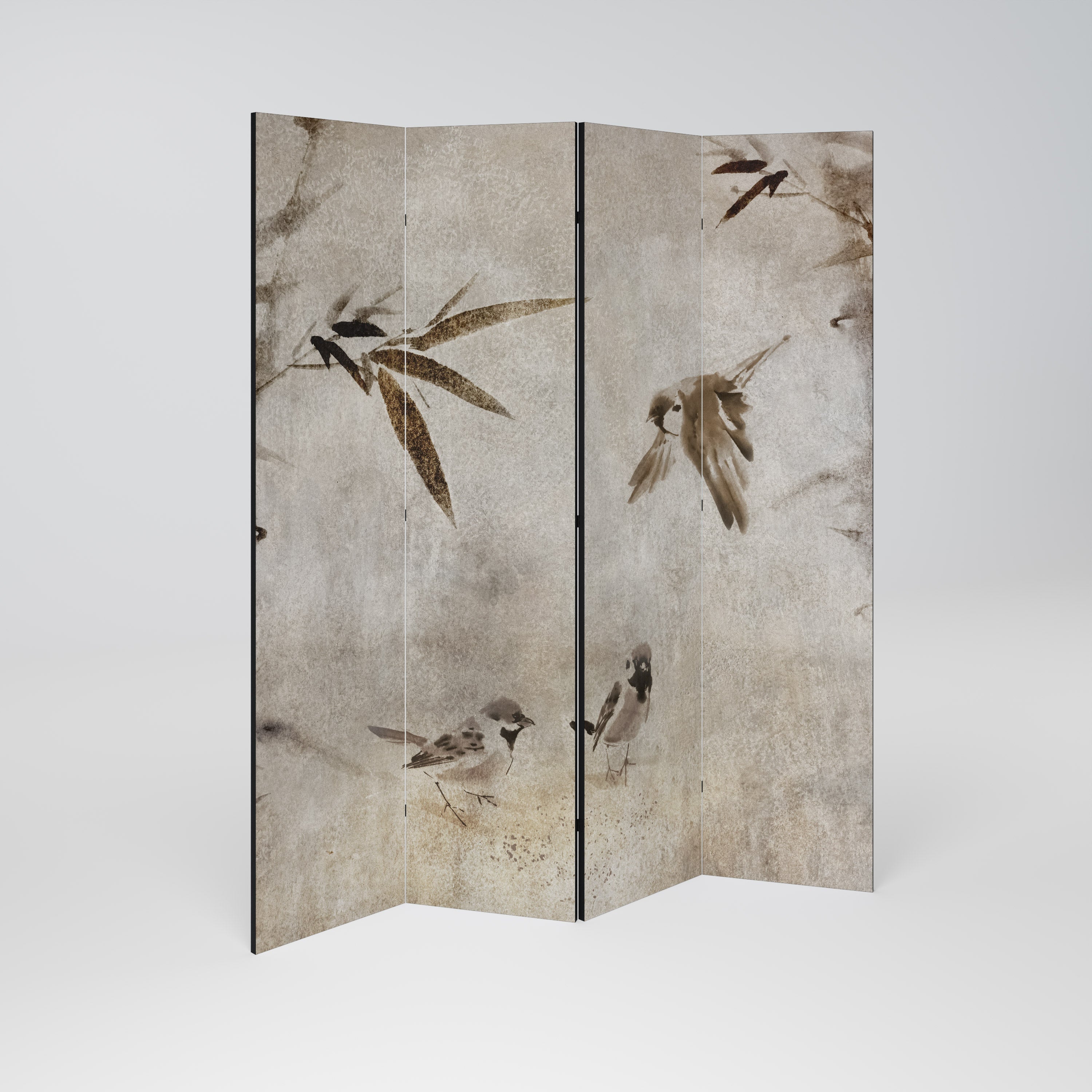 Sparrow Bliss Dekorativ rumsavdelare med 4 paneler