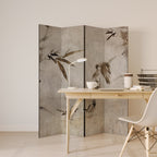 Sparrow Bliss Dekorativ rumsavdelare med 4 paneler