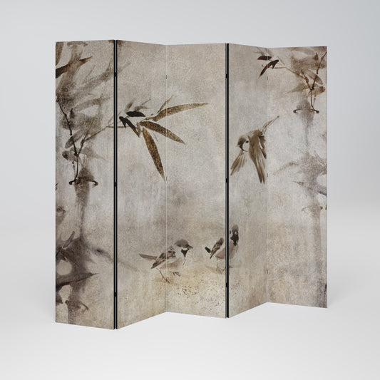 SPARROW BLISS Dekorativ rumsavdelare – 5 paneler