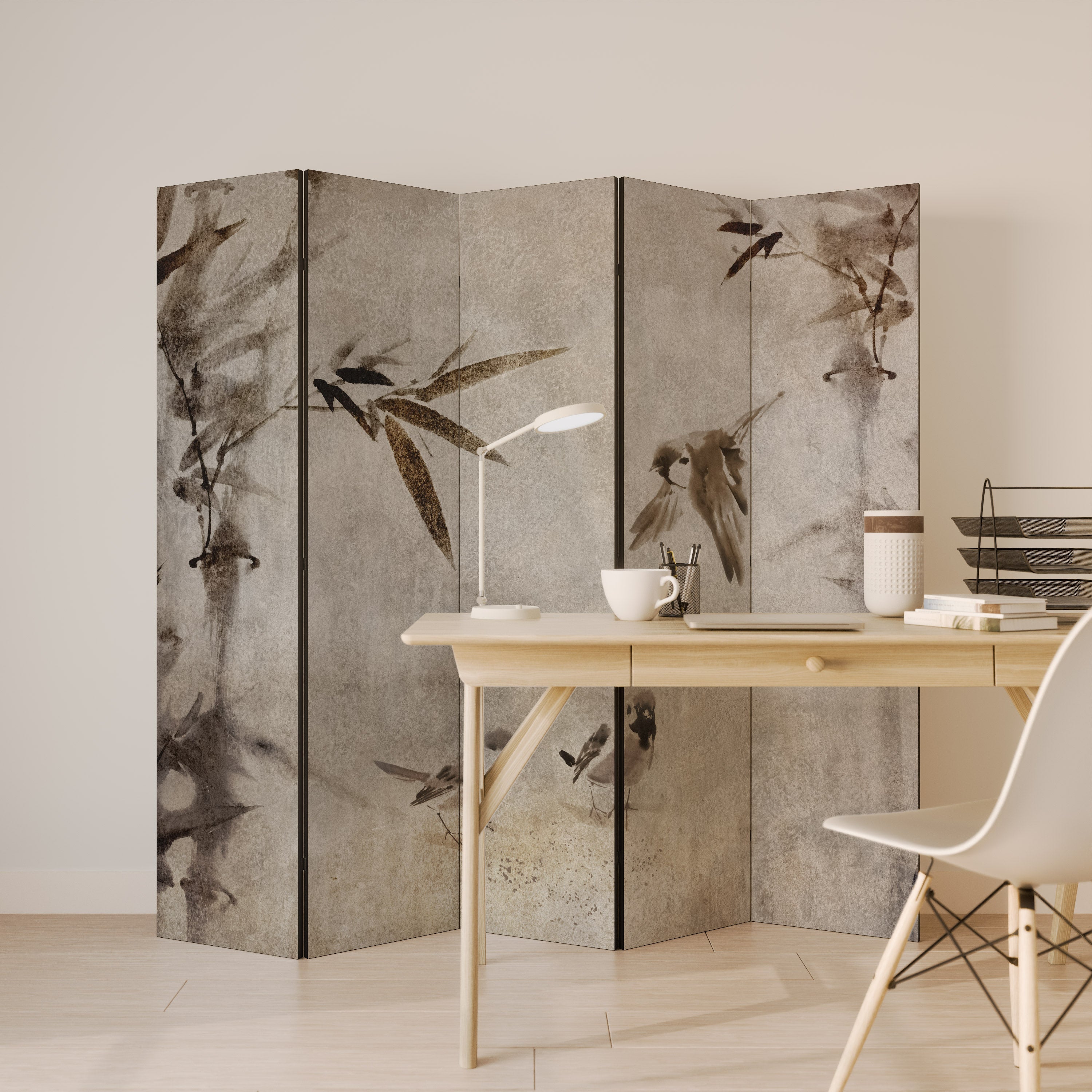 Sparrow Bliss Dekorativ rumsavdelare med 5 paneler