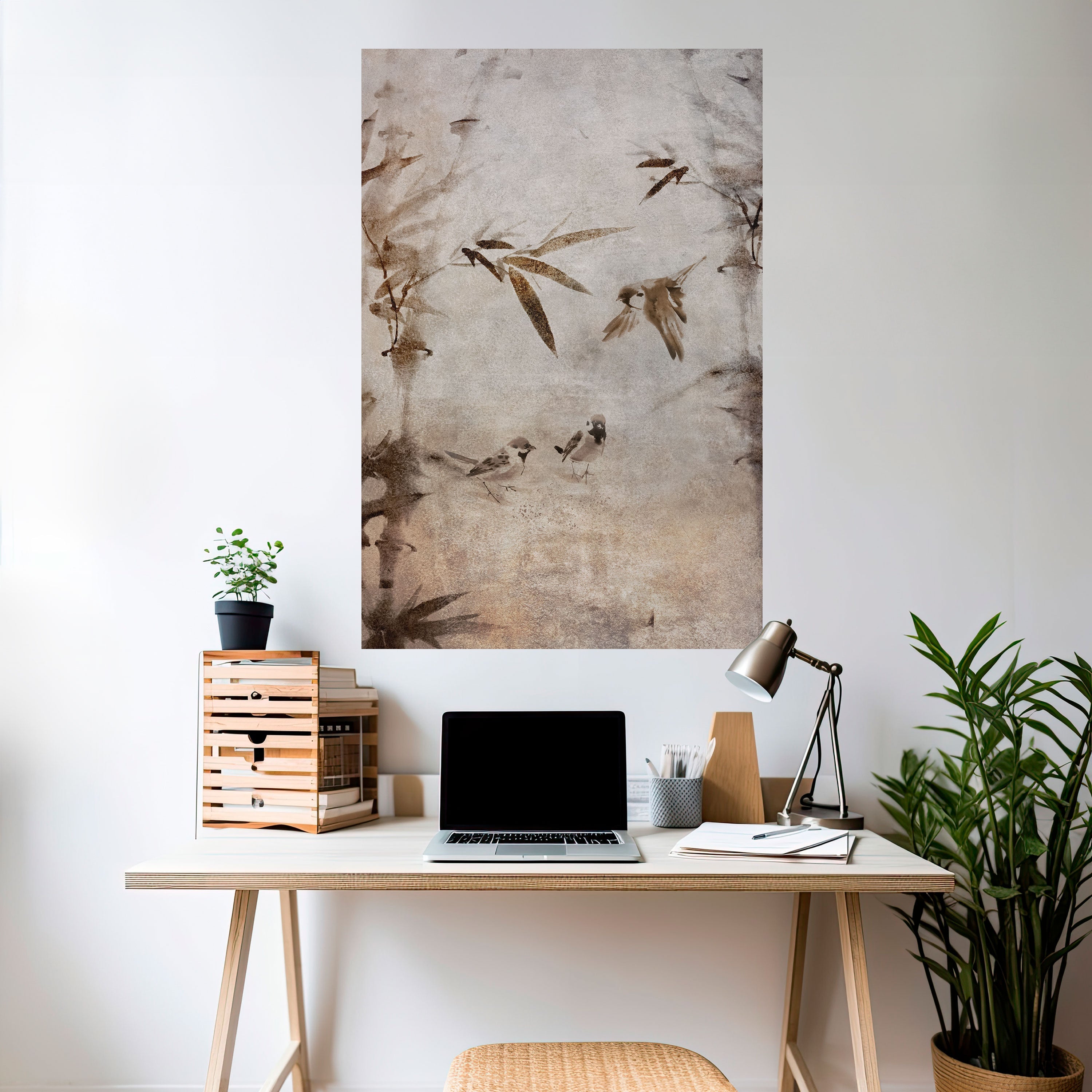 Sparrow Bliss vertikal affisch med självhäftande motiv