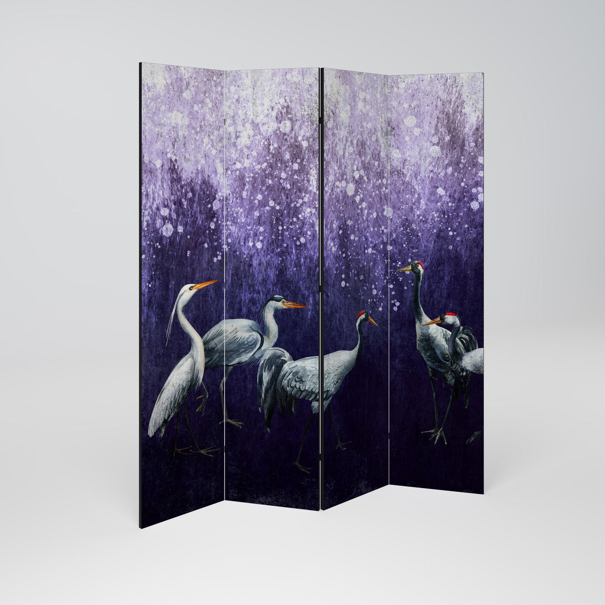 MYSTICAL CRANE GATHERING Rumsavdelare 4 paneler