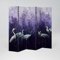 MYSTICAL CRANE GATHERING Dekorativ rumsavdelare – 5 paneler