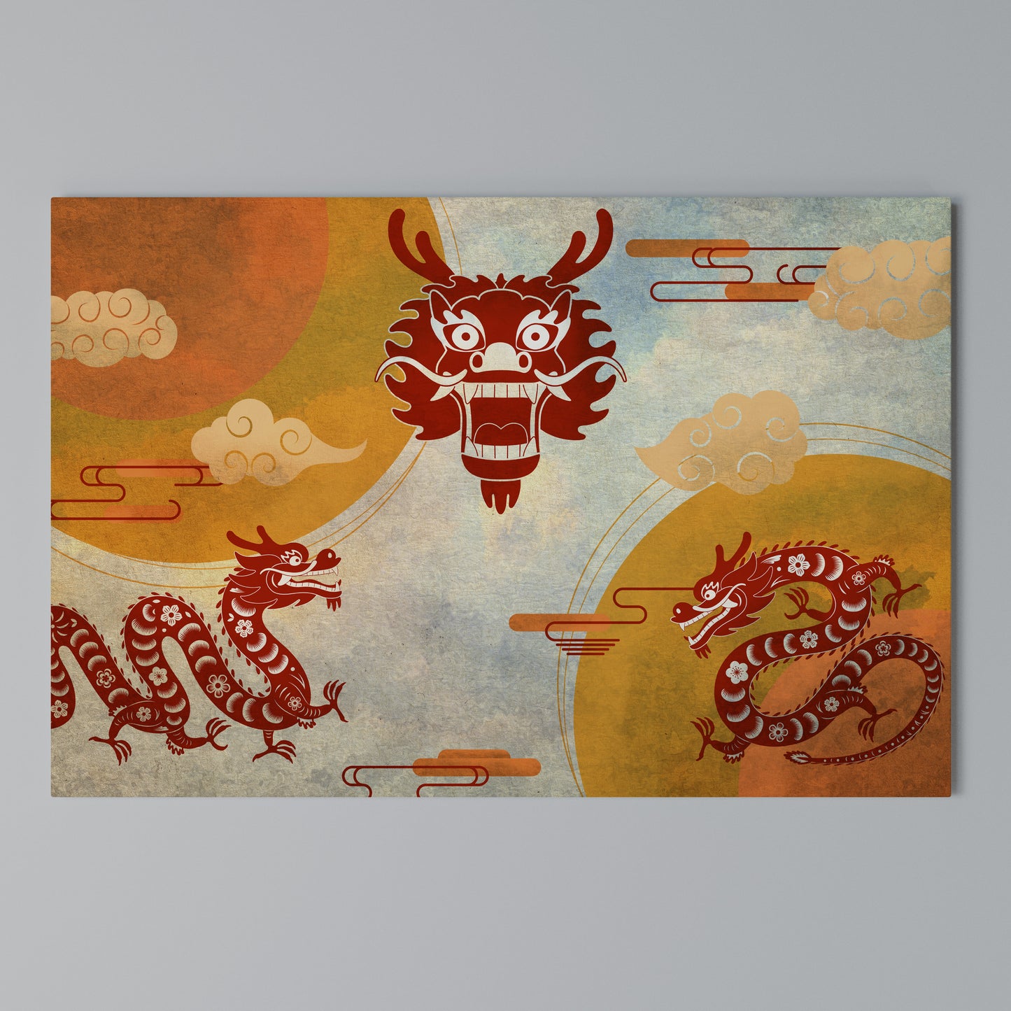MYSTICAL DRAGON Horizontal Canvas Print
