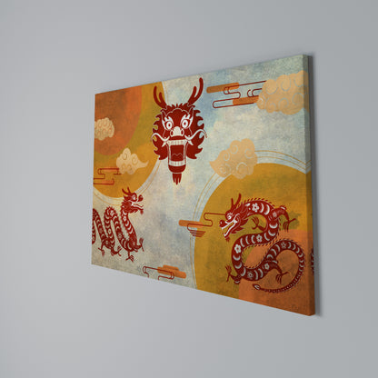 MYSTICAL DRAGON Horizontal Canvas Print