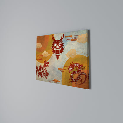 MYSTICAL DRAGON Horizontal Canvas Print