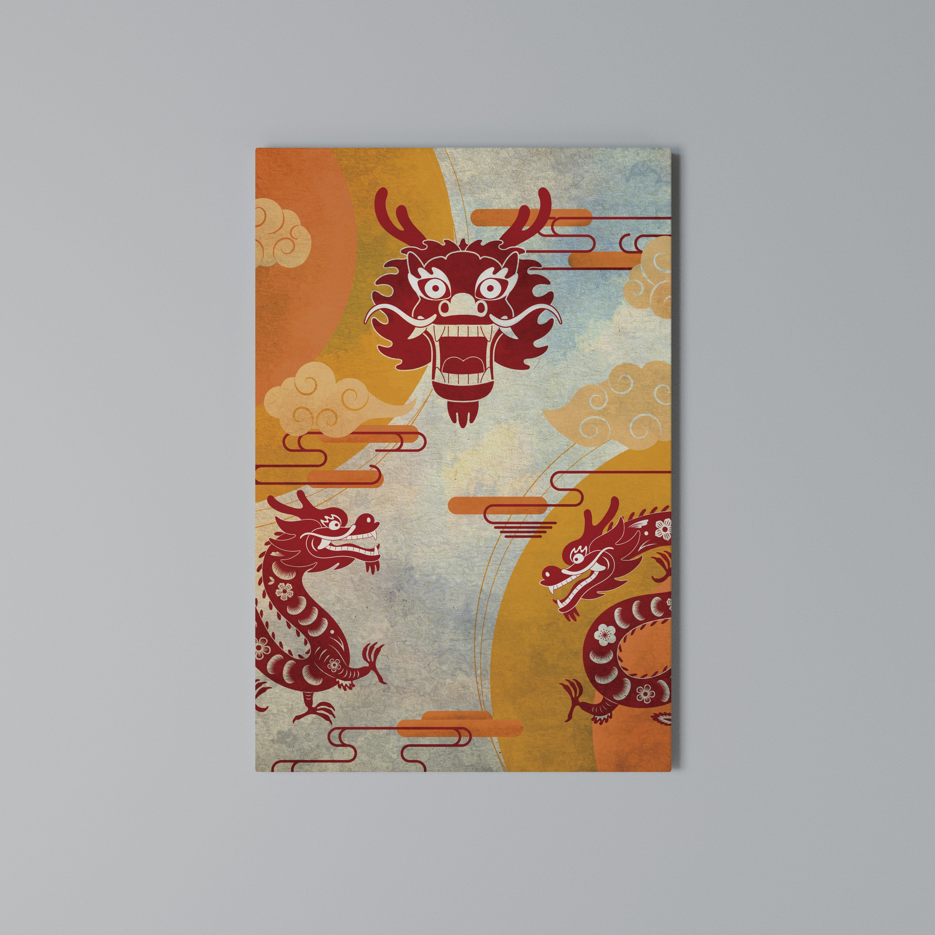 MYSTICAL DRAGON Vertical Canvas Print