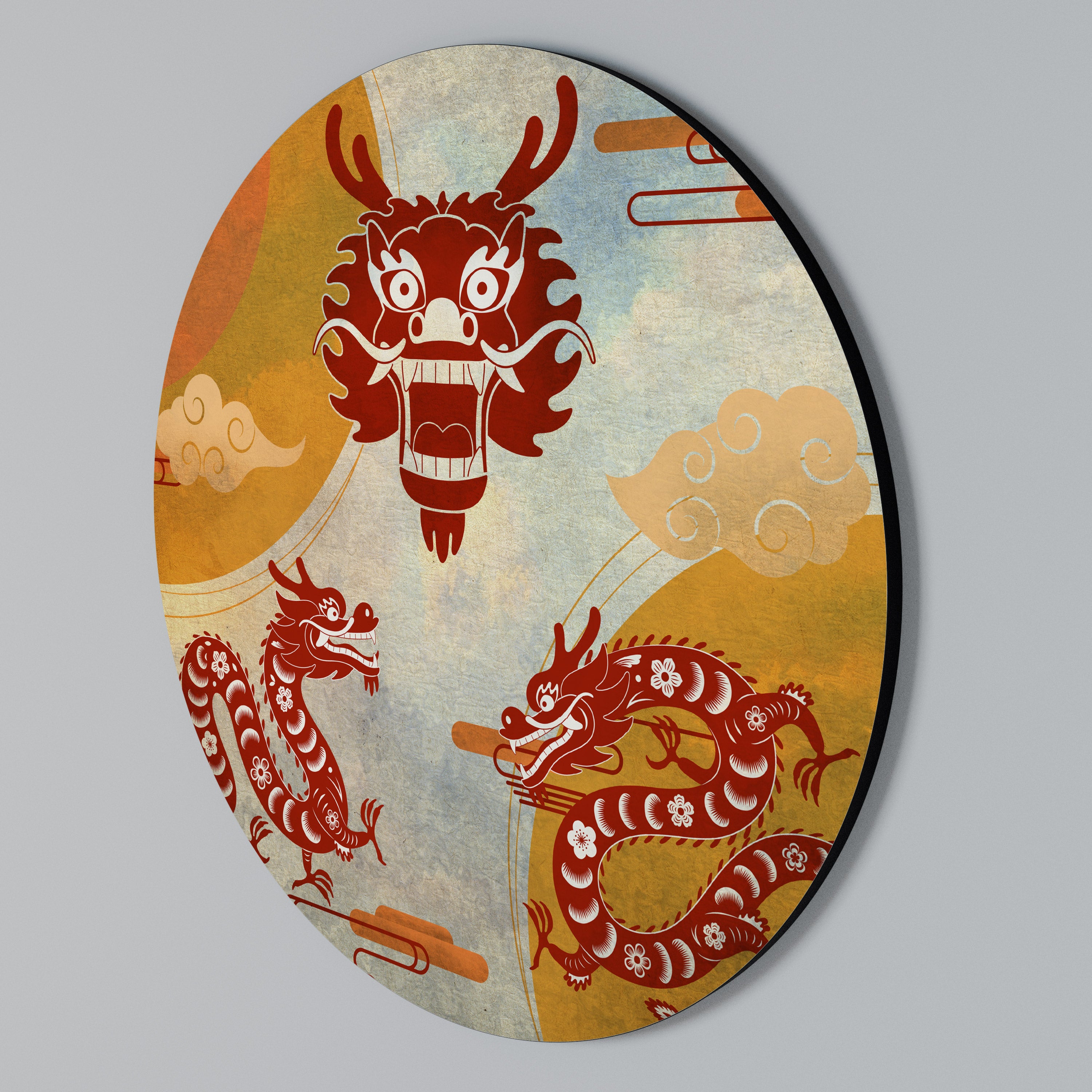 MYSTICAL DRAGON Round Wall Art