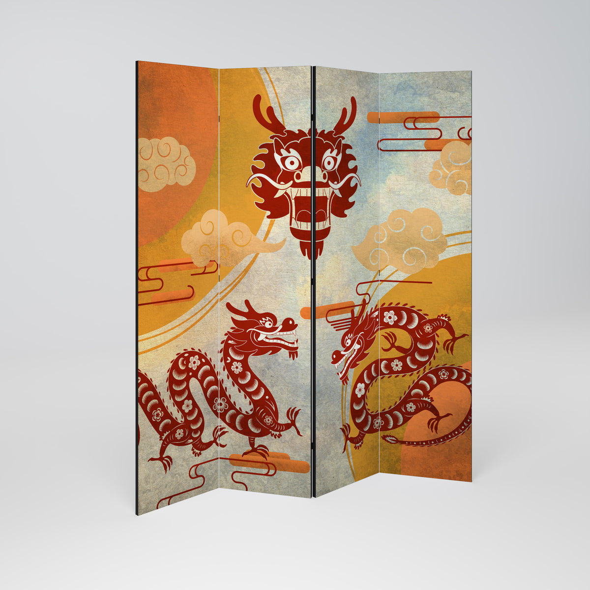 MYSTICAL DRAGON Rumsavdelare 4 paneler