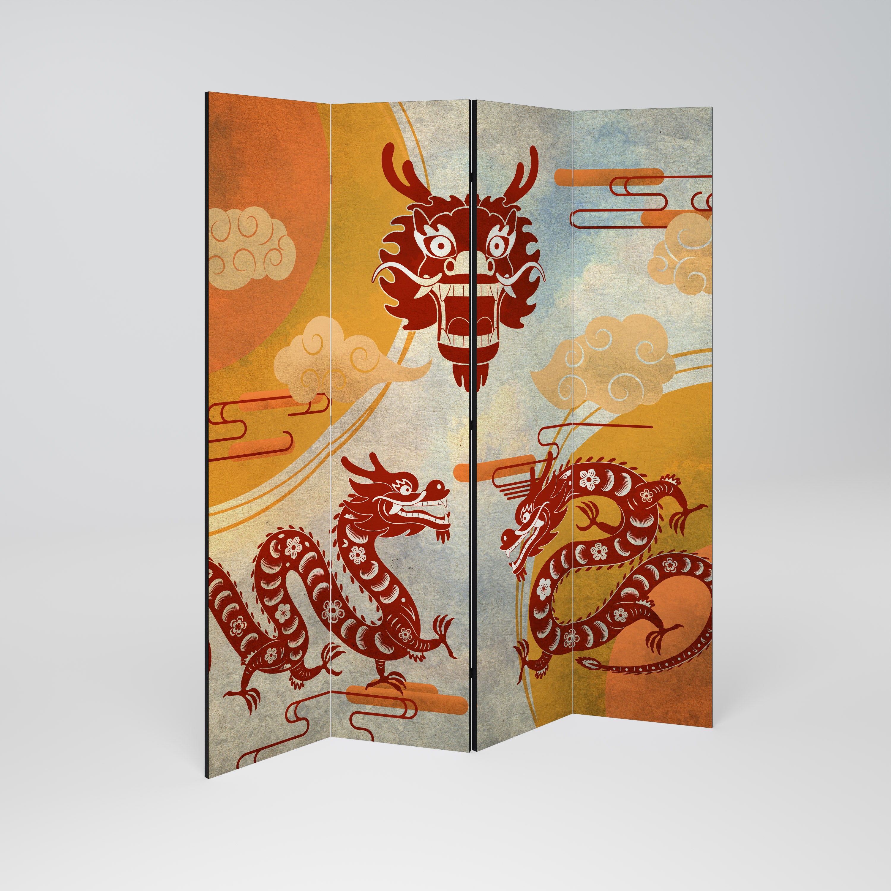 MYSTICAL DRAGON Rumsavdelare 4 paneler