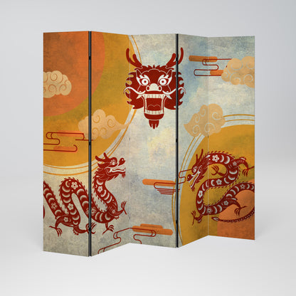 MYSTICAL DRAGON 5-Panel Room Divider