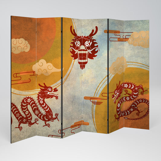 MYSTICAL DRAGON Rumsavdelare 6 paneler