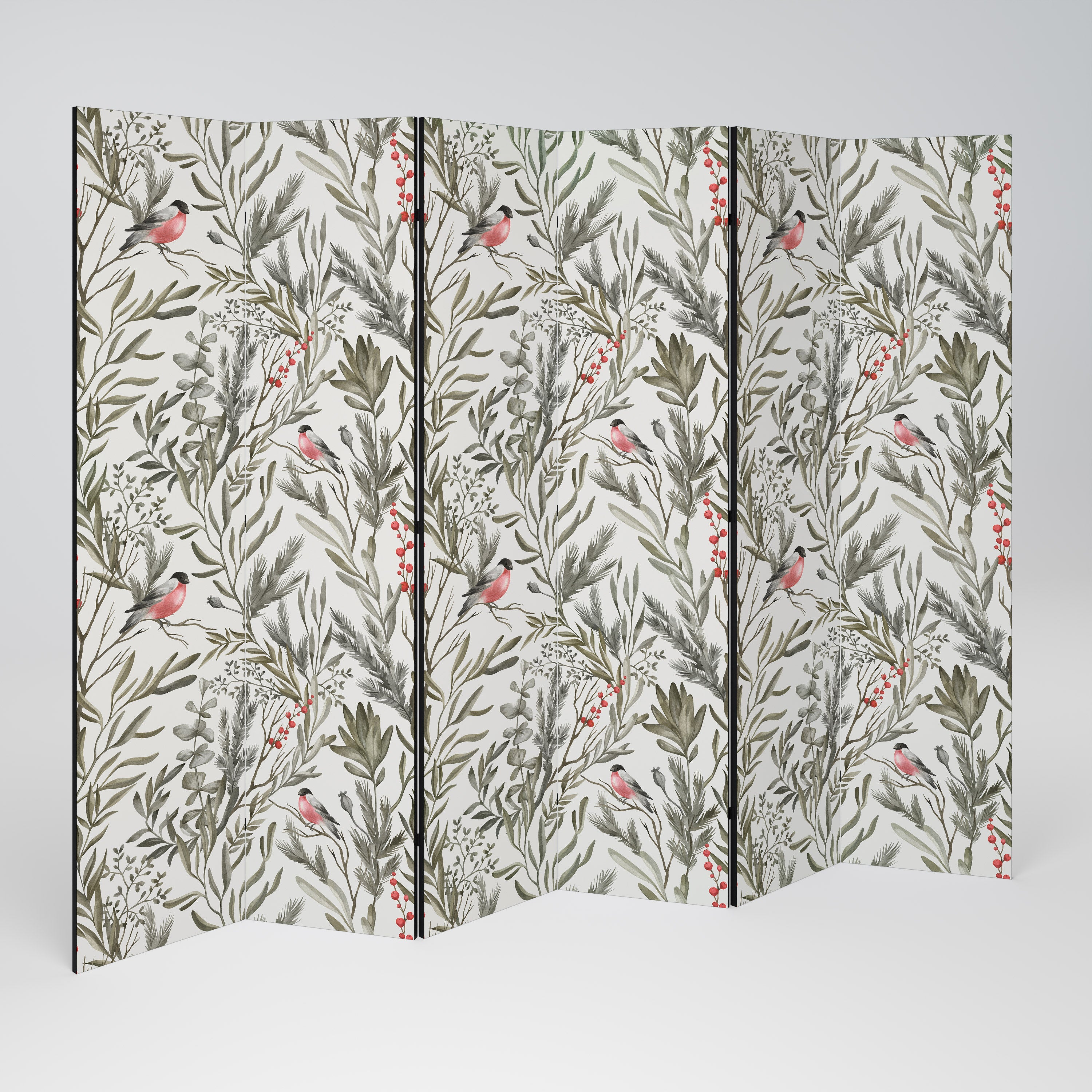 BULLFINCH SONG 6-Panel Room Divider