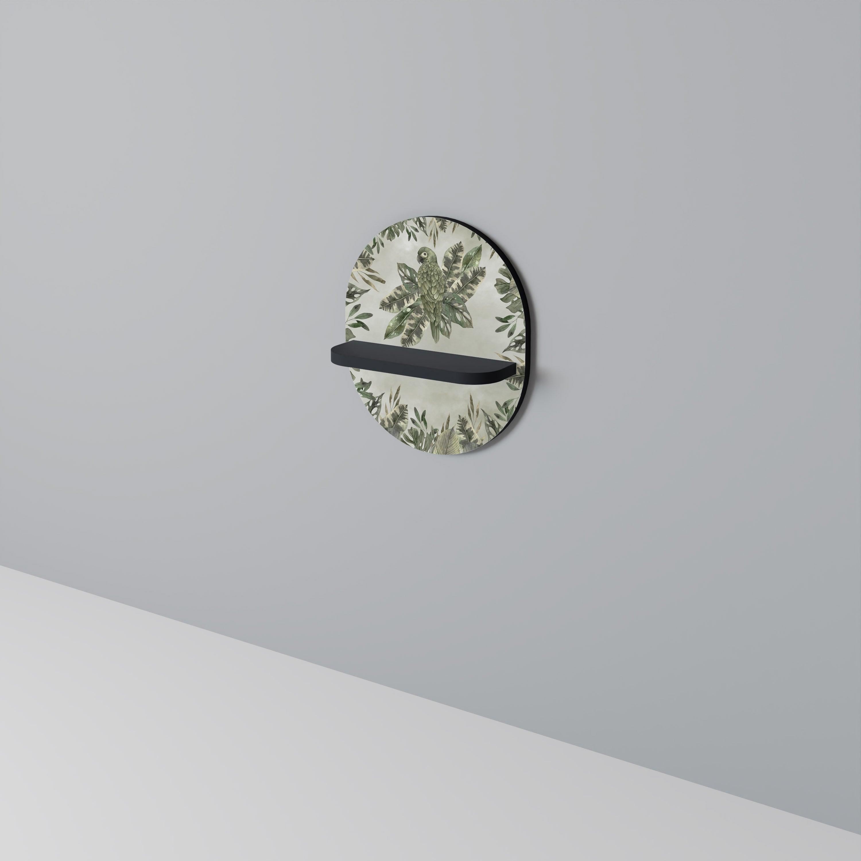 VERDANT ARINI Oval konsthylla i svart finish