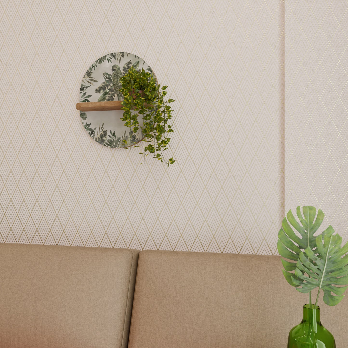 VERDANT ARINI Oval Art Hylla I Ekeffekt