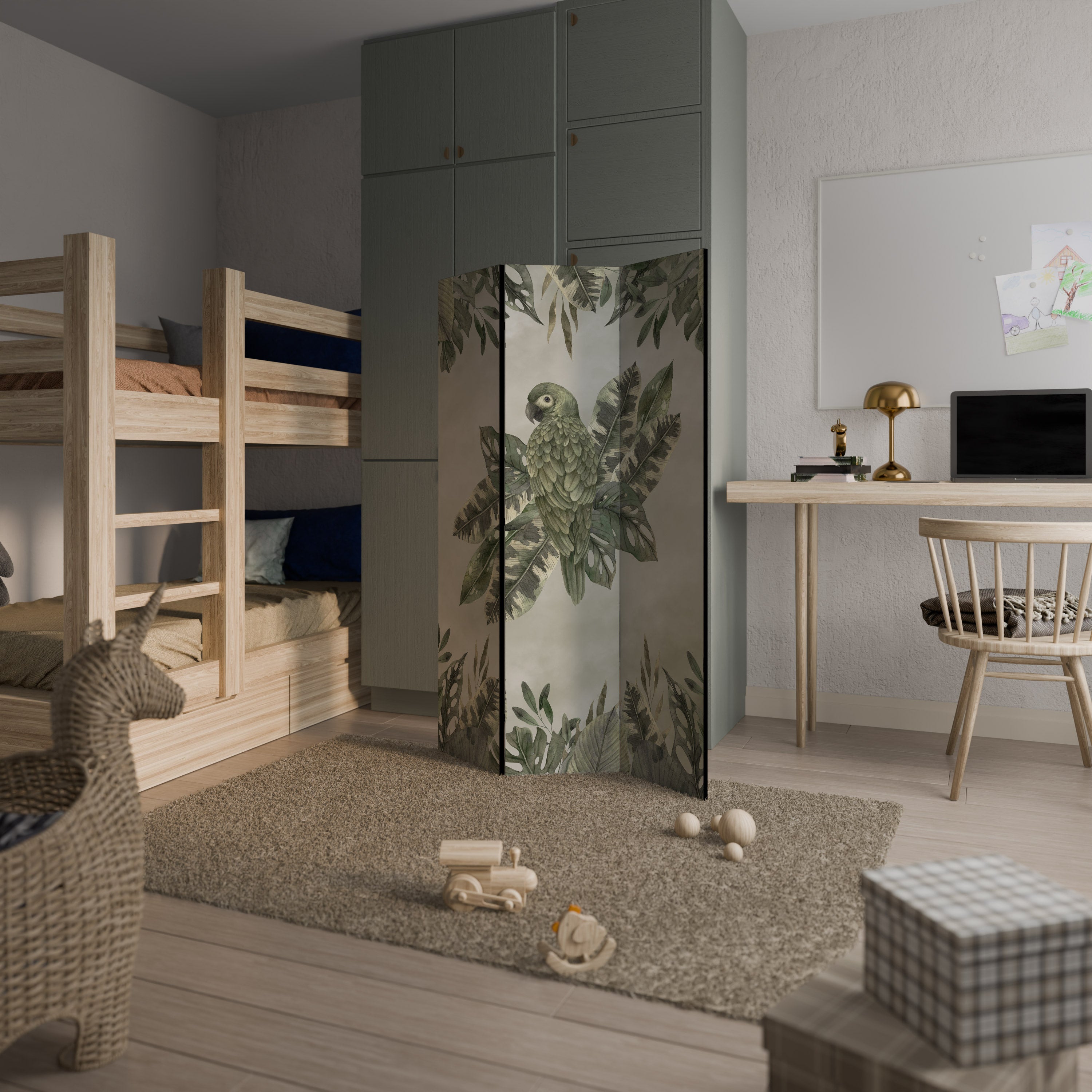 VERDANT ARINI Dekorativ rumsavdelare – 3 paneler