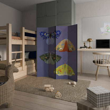 MOTH INTO THE FLAME 4-Panel Room Divider
