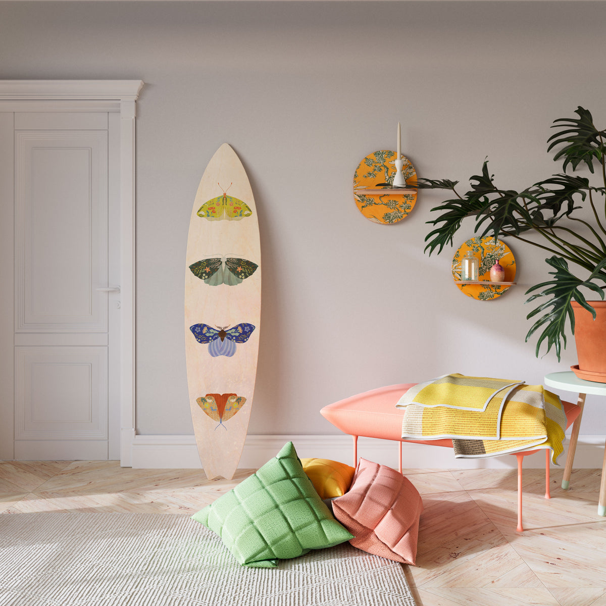 MOTH INTO THE LIGHT Surfboard Decorative Panel