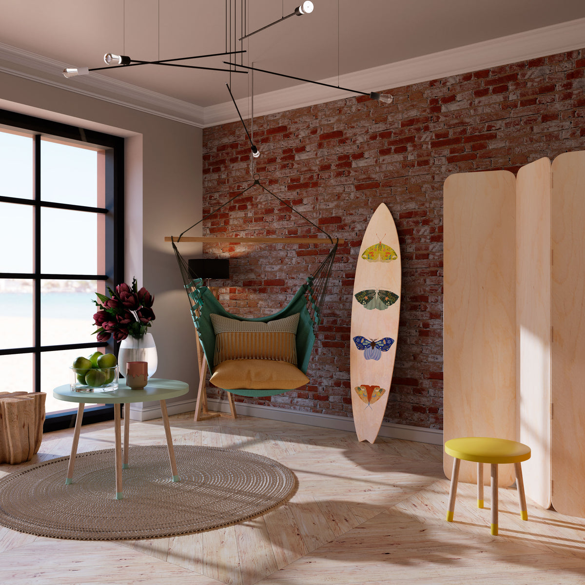 MOTH INTO THE LIGHT Surfboard Decorative Panel