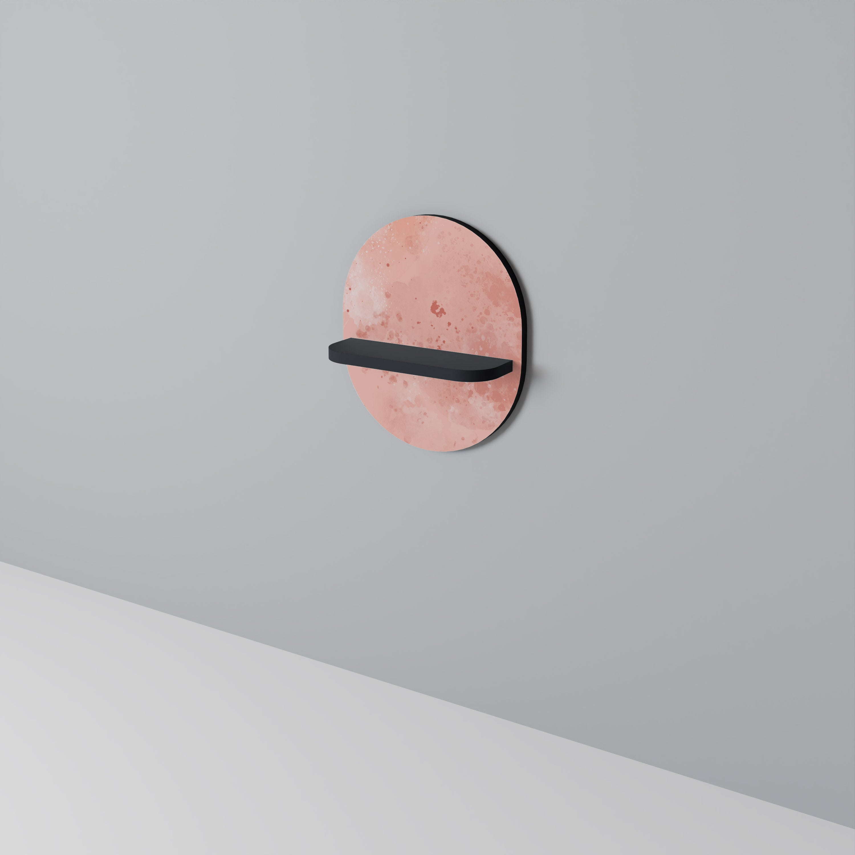 CRANE DANCE Oval konsthylla i svart finish