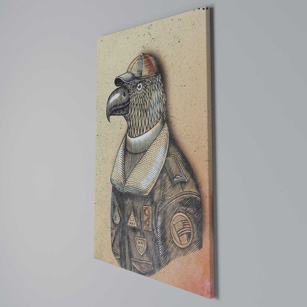FEATHERED FASHIONISTA Vertical Canvas Print