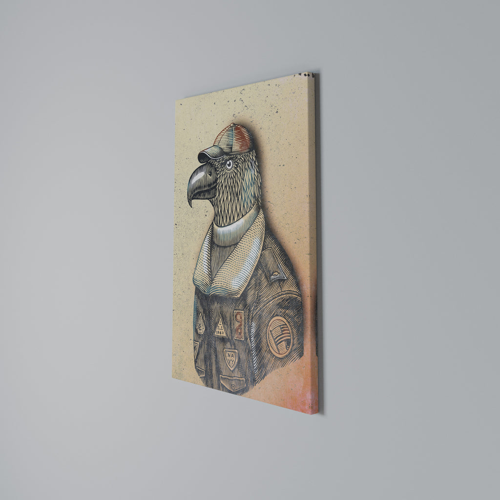 FEATHERED FASHIONISTA Vertical Canvas Print