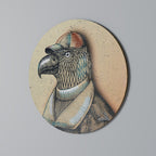 FEATHERED FASHIONISTA Round Wall Art