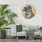 FEATHERED FASHIONISTA Round Wall Art