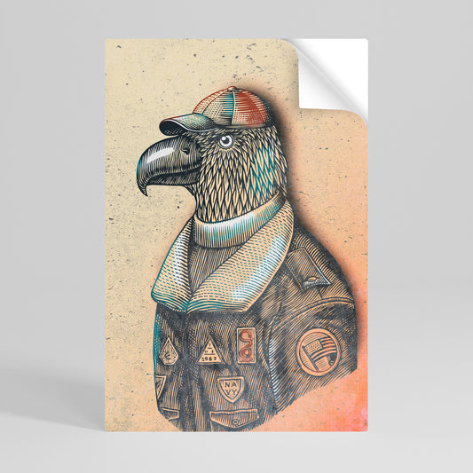 FEATHERED FASHIONISTA Självhäftande Vertikal Poster