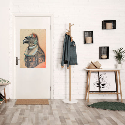 Fjädrad Fashionista vertikal poster med självhäftande text