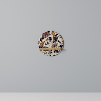 EMINENT HOOPOE Round Art Shelf In Oak Effect