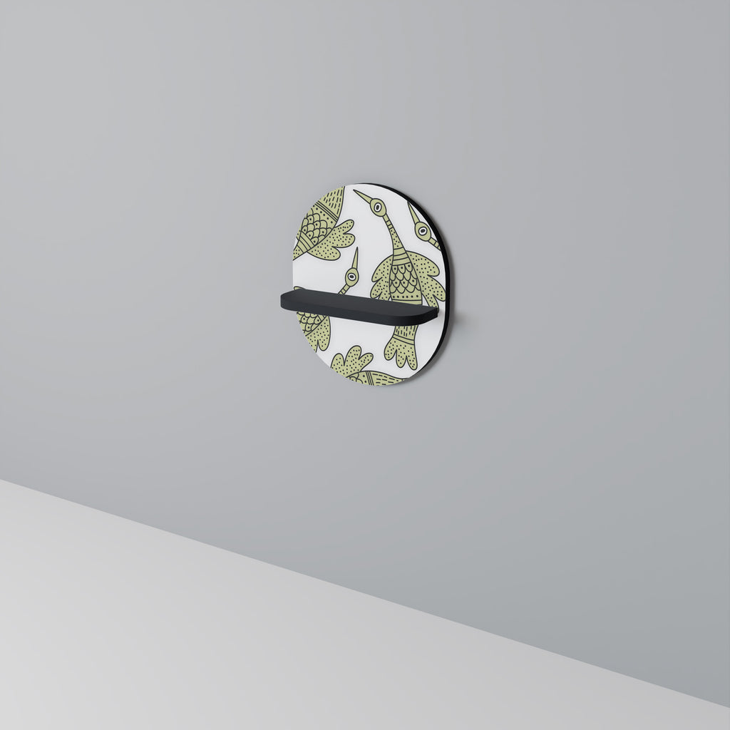 SEEDLING SONGbird Oval konsthylla i svart finish