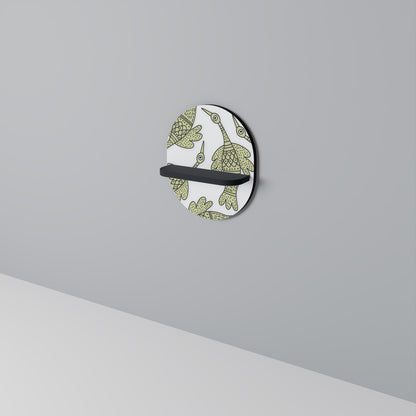 SEEDLING SONGbird Oval konsthylla i svart finish