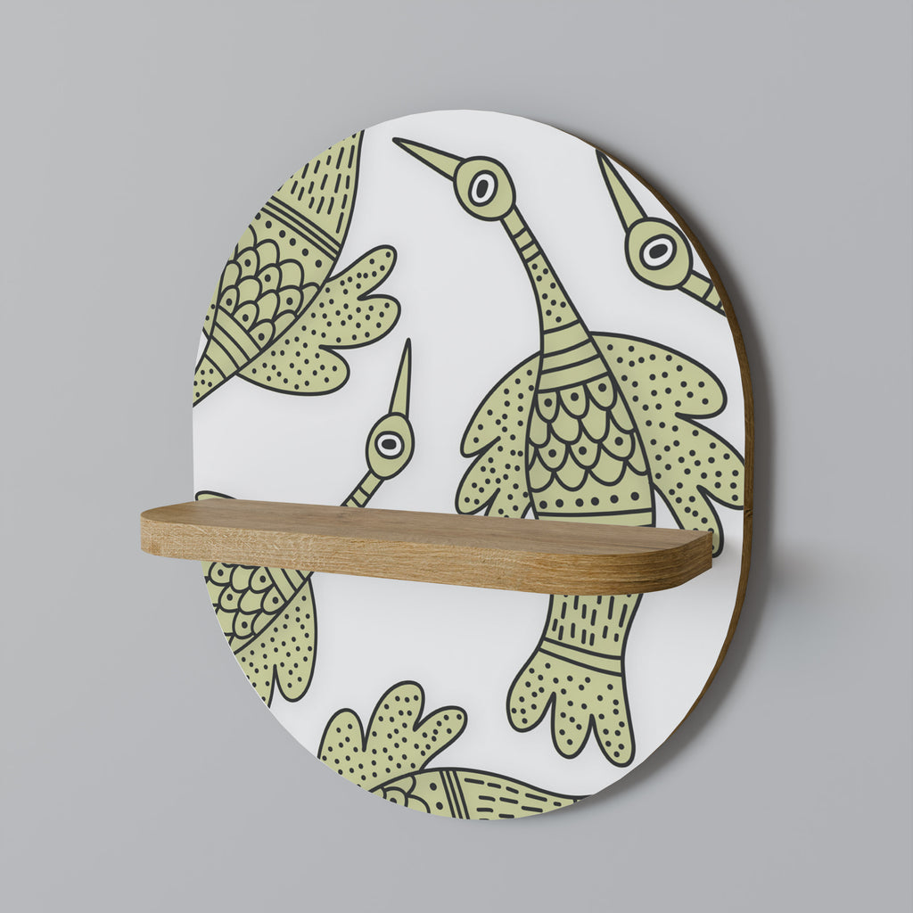 SEEDLING SONGbird Oval Art Hylla I Ekeffekt