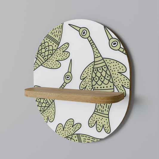 SEEDLING SONGbird Oval Art Hylla I Ekeffekt