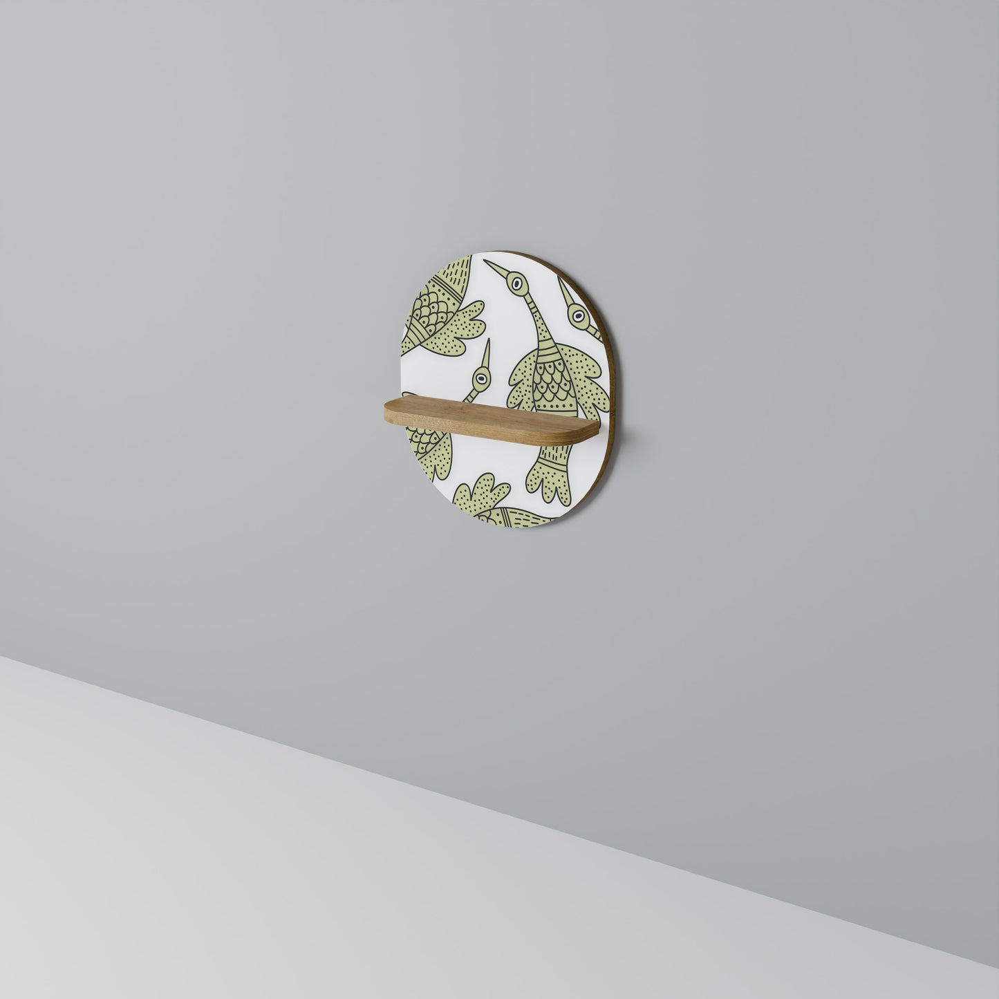 SEEDLING SONGbird Oval Art Hylla I Ekeffekt