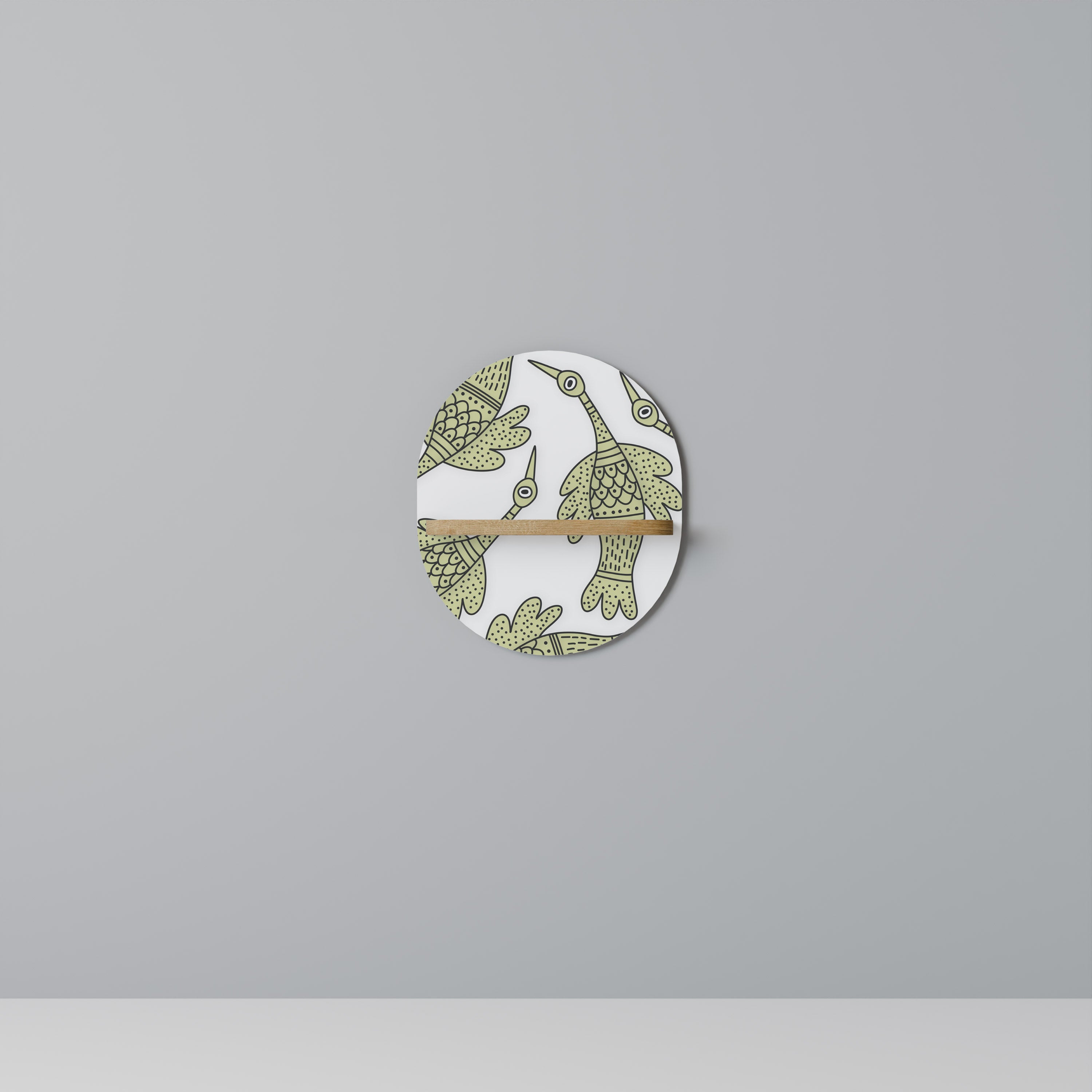 SEEDLING SONGbird Oval Art Hylla I Ekeffekt
