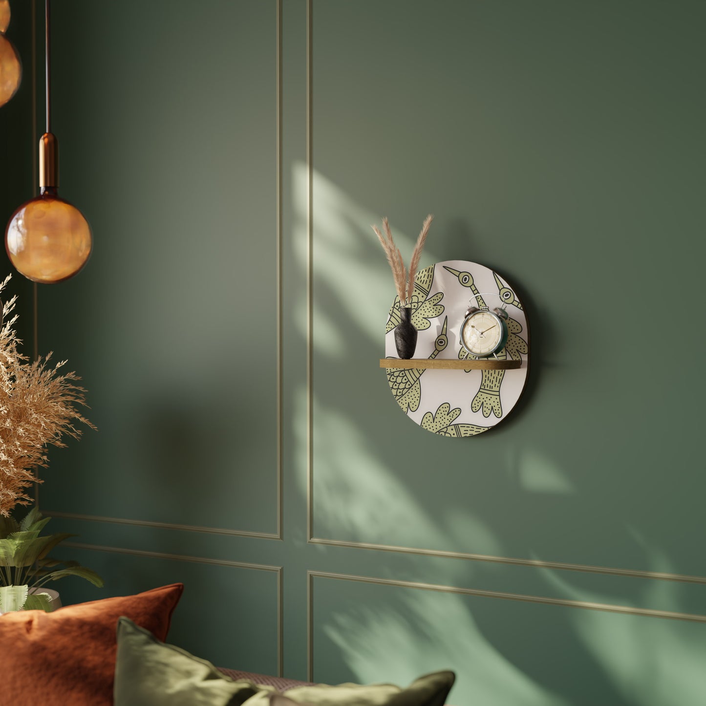 SEEDLING SONGbird Oval Art Hylla I Ekeffekt