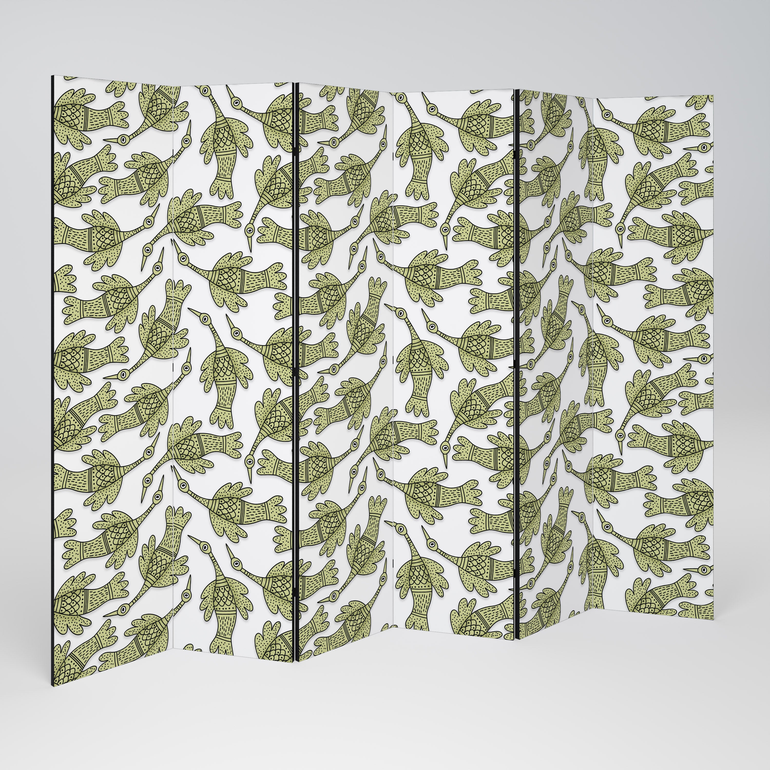 SEEDLING SONGBIRD 6-Panel Room Divider