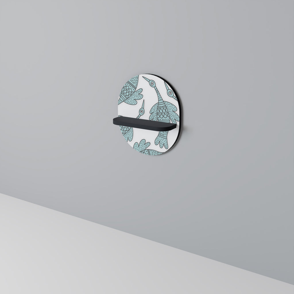 WATERSPOUT SONGIBIRD Oval konsthylla i svart finish