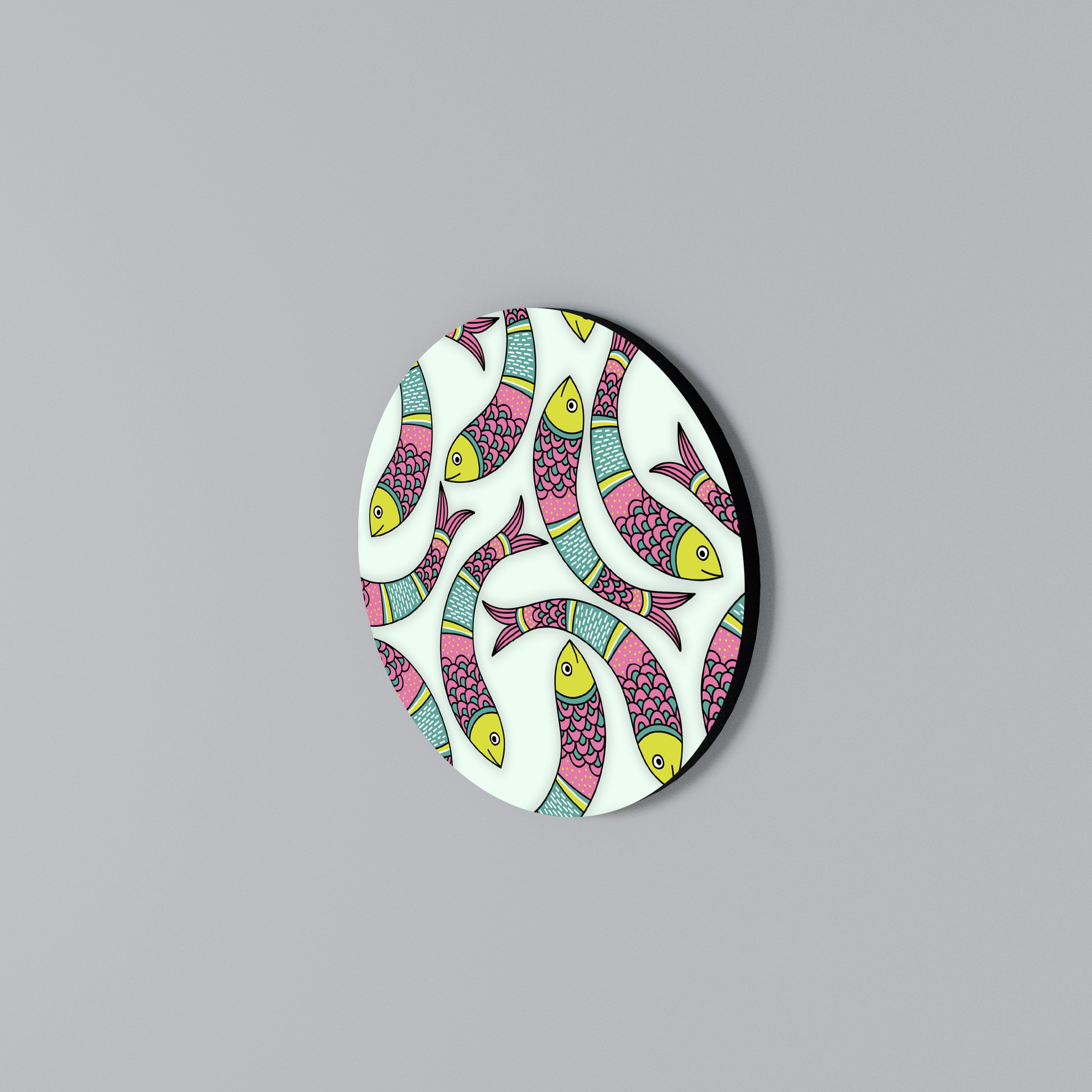 INDIAN FISH Rund väggdekor