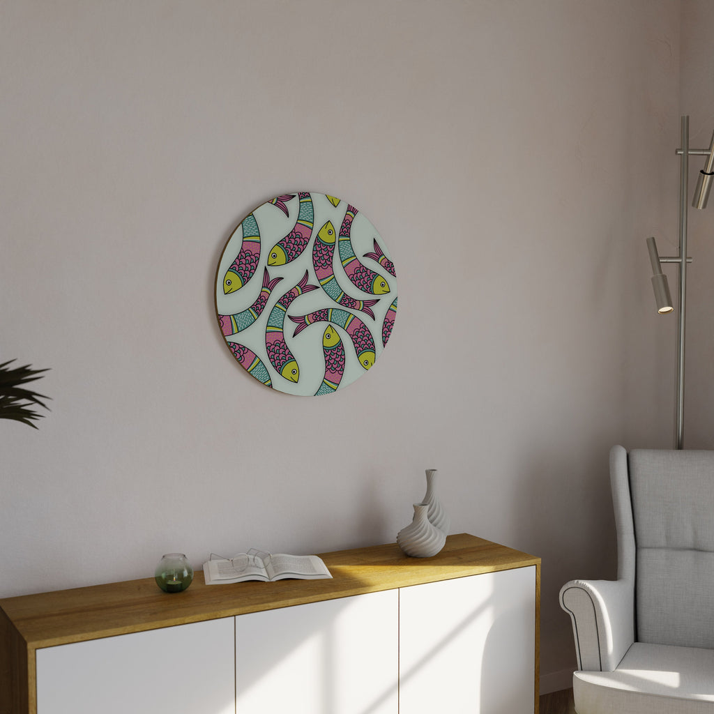 INDIAN FISH Round Wall Art